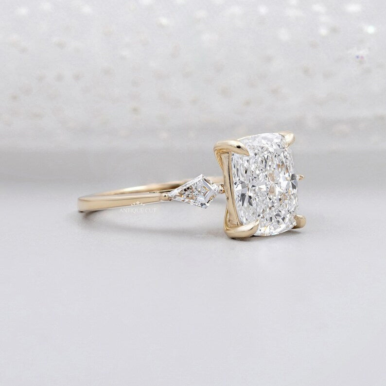Yellow Gold Three Stone Ring