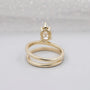 Curved Wedding Band Diamond Ring