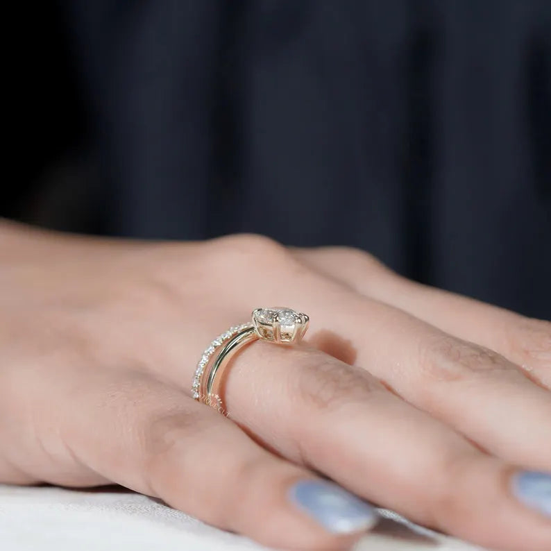 Teardrop Diamond Engagement Ring