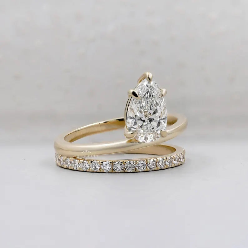 Yellow Gold Pear Cut Ring