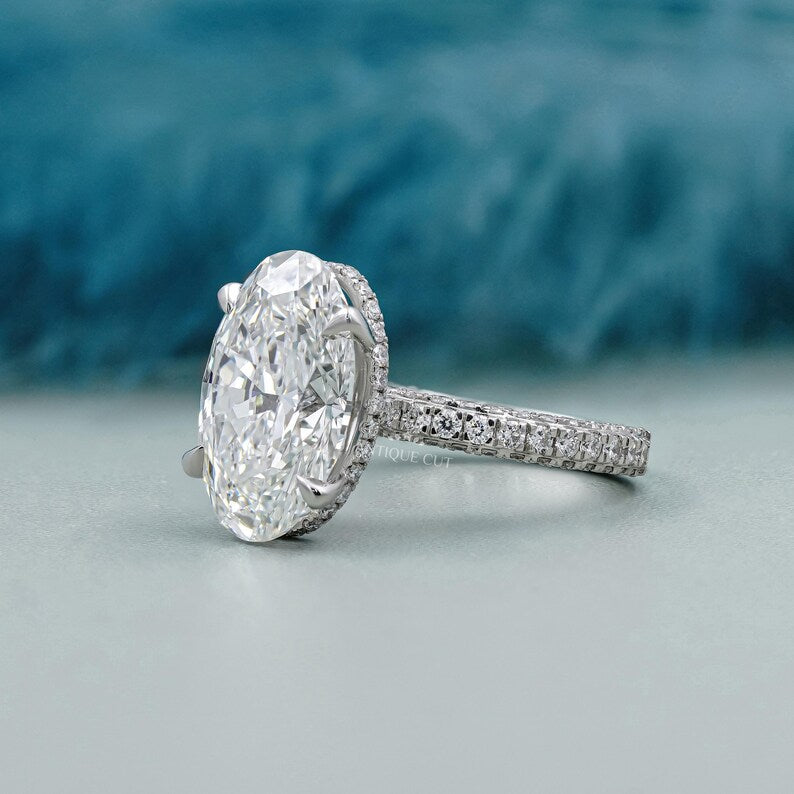 IGI certified oval diamond engagement ring