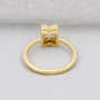 IGI certified X Shaped Diamond Ring yellow gold