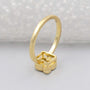 IGI certified N letter diamond ring yellow gold