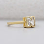 IGI certified N letter diamond ring yellow gold