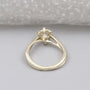 Vintage style wedding ring with floral halo