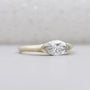 Horizontal marquise diamond ring yellow gold