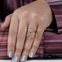 Fine jewelry R letter diamond engagement ring
