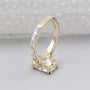 Bridal cushion engagement ring with continuous sparkle