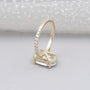 Luxury oval cut diamond ring hidden halo yellow gold