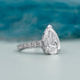White gold pear cut diamond ring pavéesparkle engagement ring