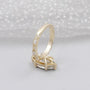 Elegant marquise engagement ring yellow gold vintage design