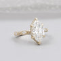 Yellow gold marquise cut diamond ring antique style engagement