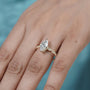 Sophisticated marquise cut engagement ring look