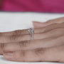 Elegant white gold diamond ring round cut
