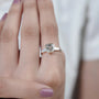 Fine jewelry asscher cut bezel ring