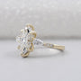Lab grown marquise diamond ring with pear sides
