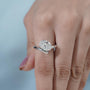 Luxury oval diamond ring white gold finish