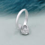 Elegant oval cut diamond ring white gold