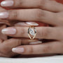 Luxury marquise lab grown diamond engagement ring solitaire design
