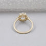 Yellow gold oval lab diamond engagement ring