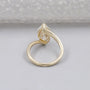 Elegant marquise diamond ring yellow gold