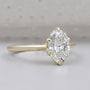 Oval diamond ring with 6 prong setting