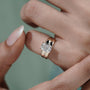 Cushion cut diamond ring minimalist design