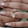 Luxury cushion cut engagement ring