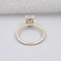 Elegant emerald diamond ring yellow gold