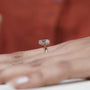 Bridal emerald cut diamond ring
