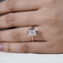Close-up radiant cut diamond sparkle