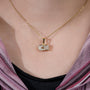 Antiquecut CM diamond letter pendant