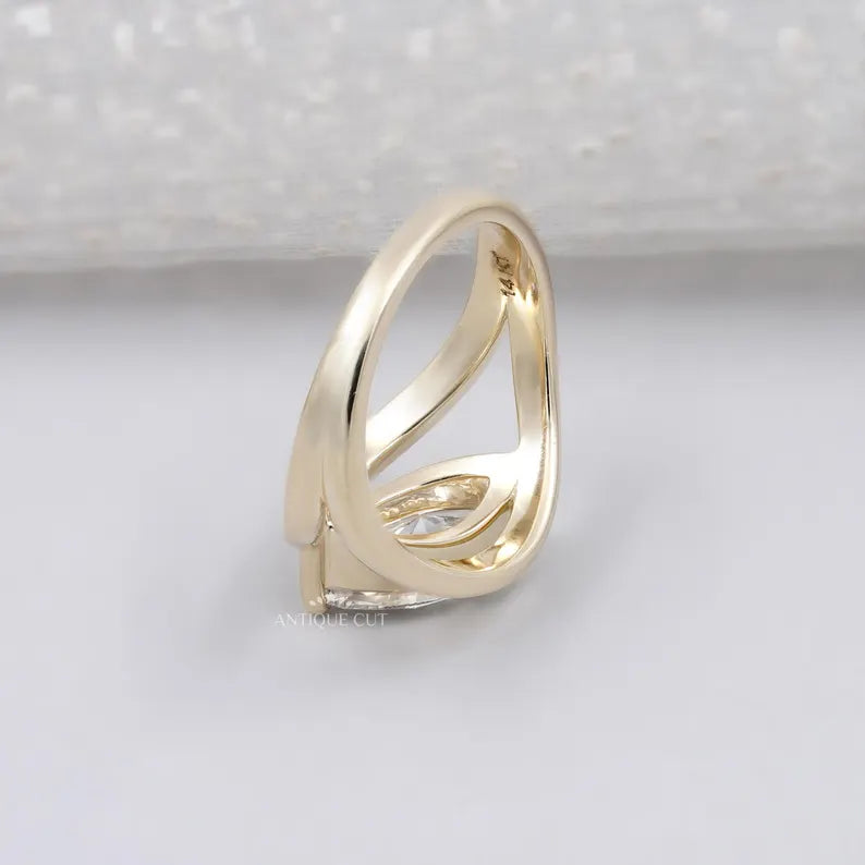 IGI certified marquise lab grown diamond solitaire ring