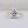 oval cut engagement ring yellow gold solitaire