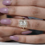 Elegant halo diamond ring yellow gold
