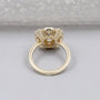 Elegant oval diamond ring with halo