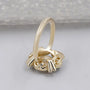 Oval engagement ring yellow gold sparkle