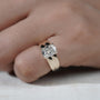 Elegant yellow gold solitaire ring