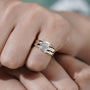 Close-up cushion diamond brilliance