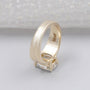 Cushion diamond ring top view brilliance