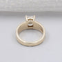 Elegant cushion cut solitaire ring