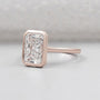 Rose gold radiant solitaire engagement ring