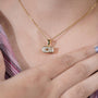 Everyday wear diamond initial pendant