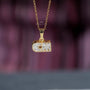 Classic gold CM diamond necklace