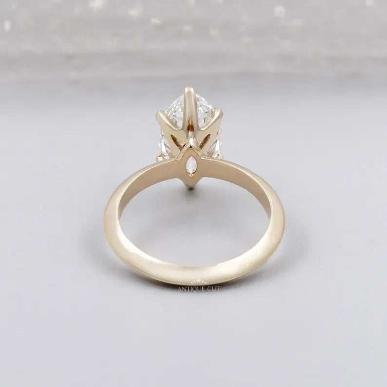 6 prong wedding ring marquise cut diamond