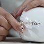 unique oval engagement ring sculptural band