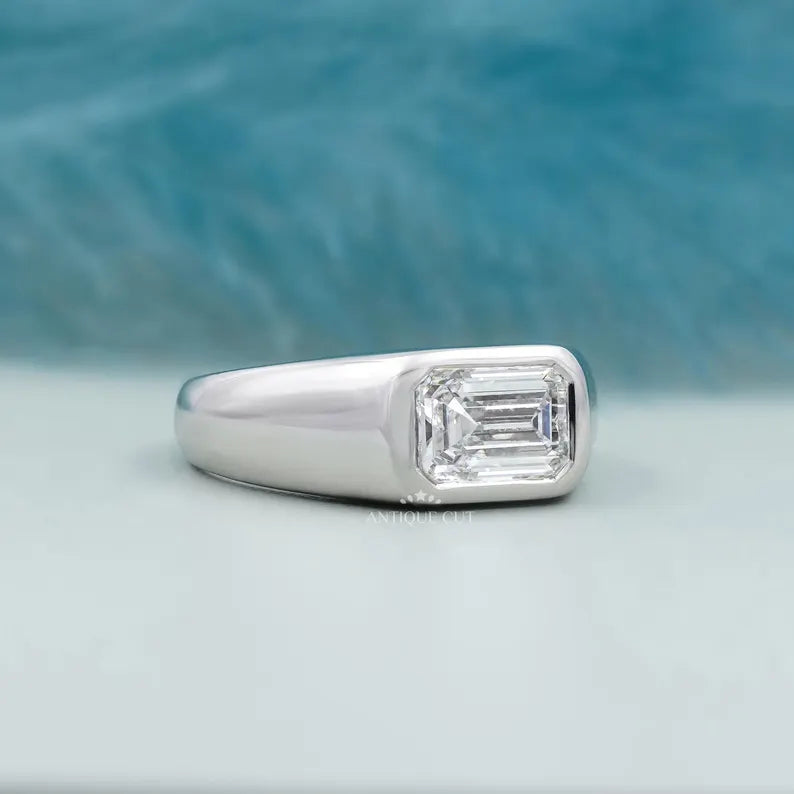 solitaire diamond accent east west engagement ring