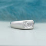 solitaire diamond accent east west engagement ring