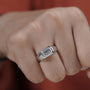 east west lab emerald engagement ring design