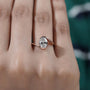 unique bypass setting oval engagement ring